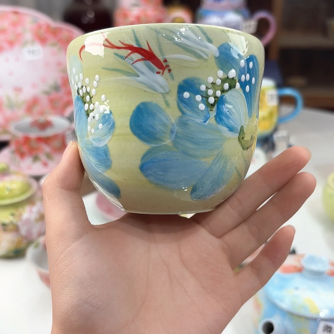 景德镇手绘高温釉下彩陶瓷茶具