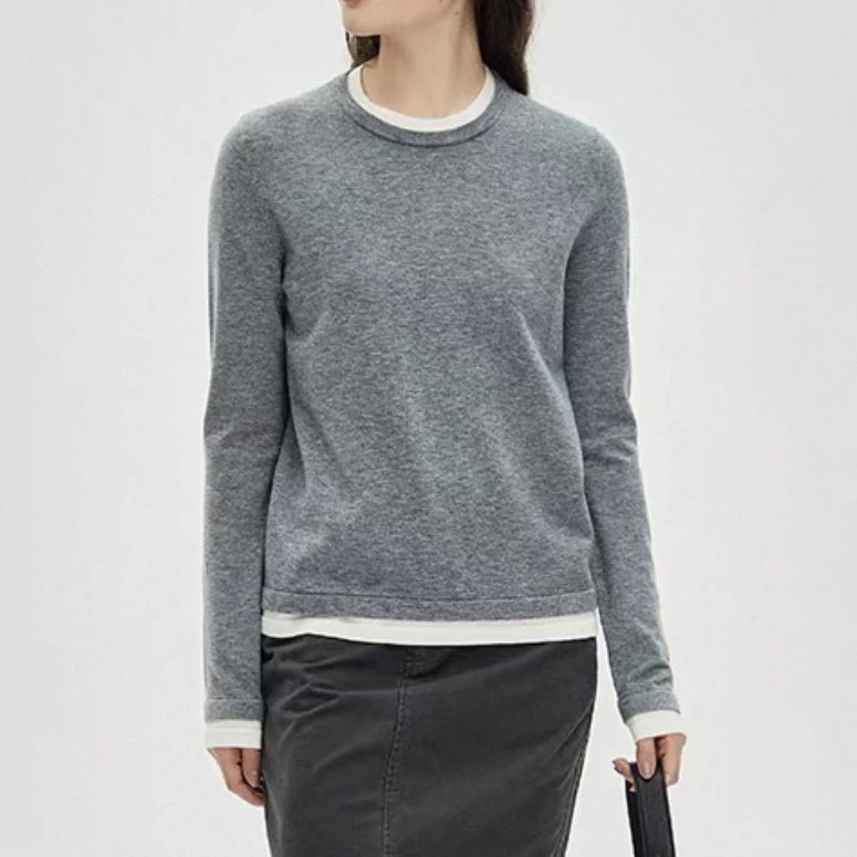 085-胖达--假两件长袖上衣