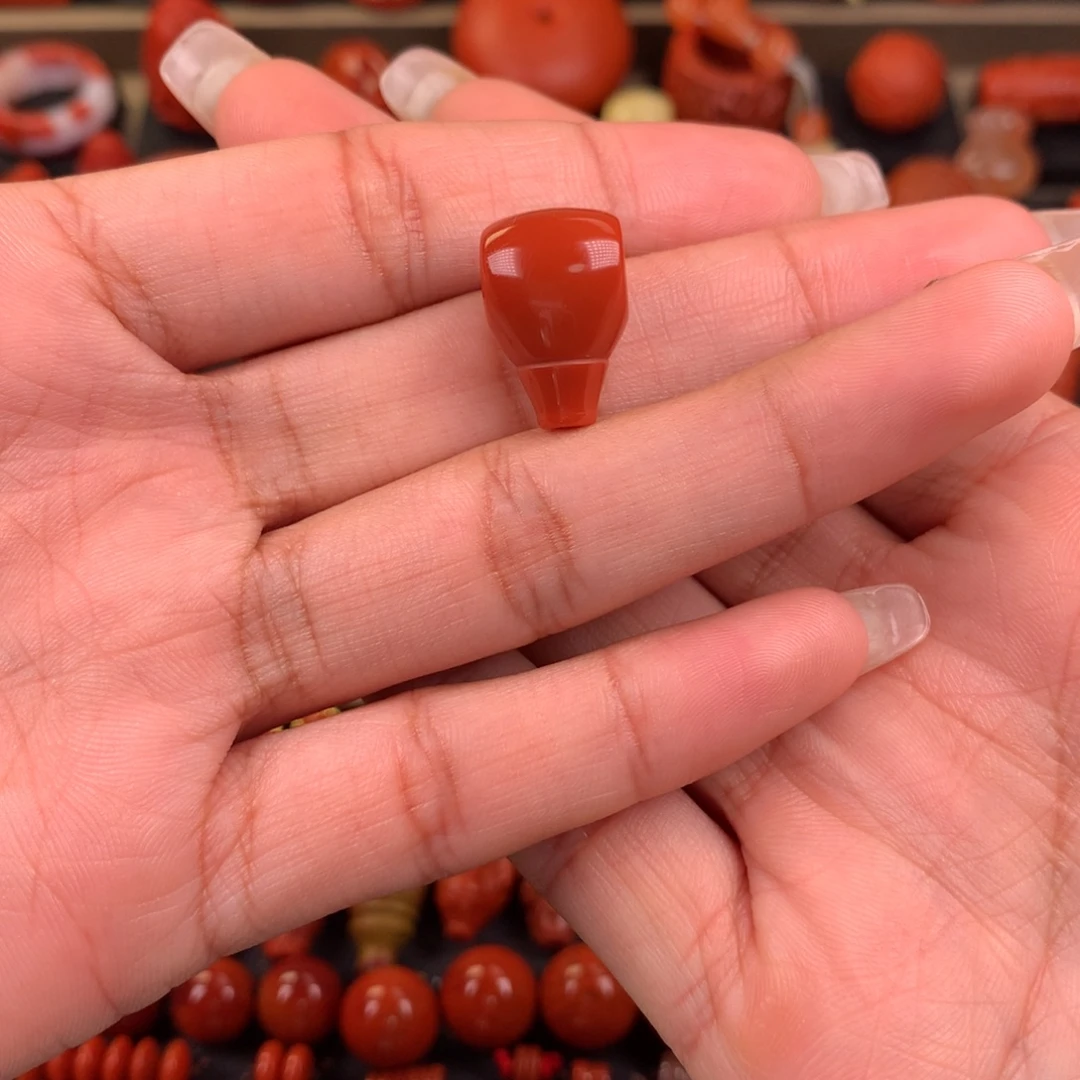 南红玛瑙未镶嵌三通11+