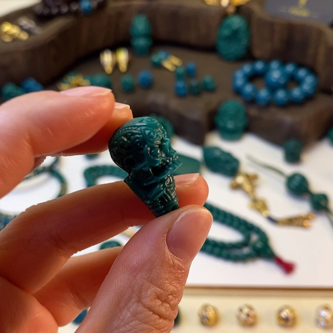 琉璃颈饰地狱色12mm恶灵通