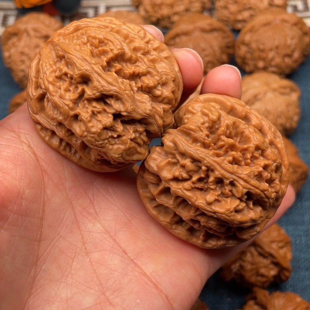 把件文玩核桃45精品球粗筋58克