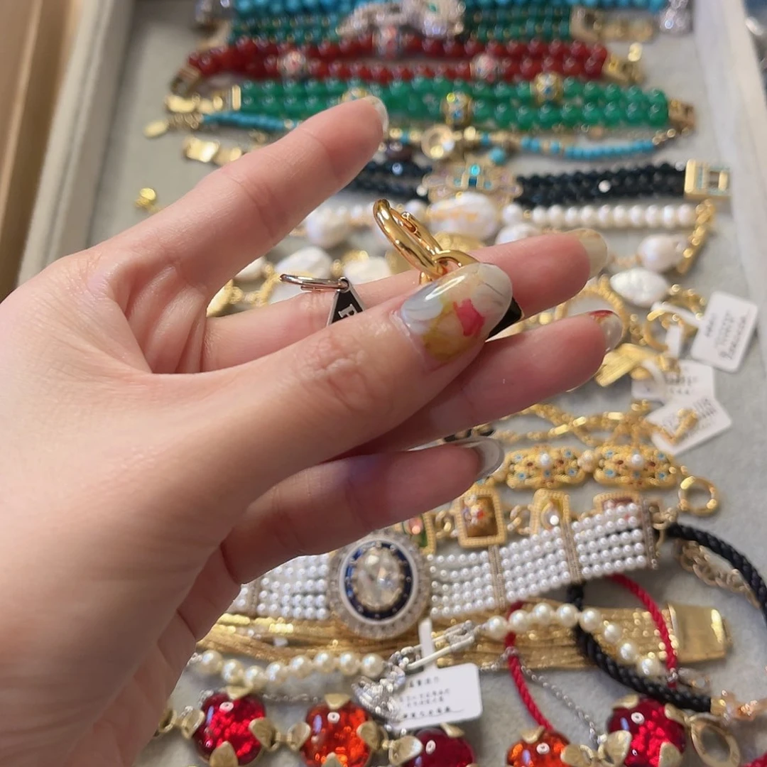 睡***喵铜合金珐琅925银耳饰2