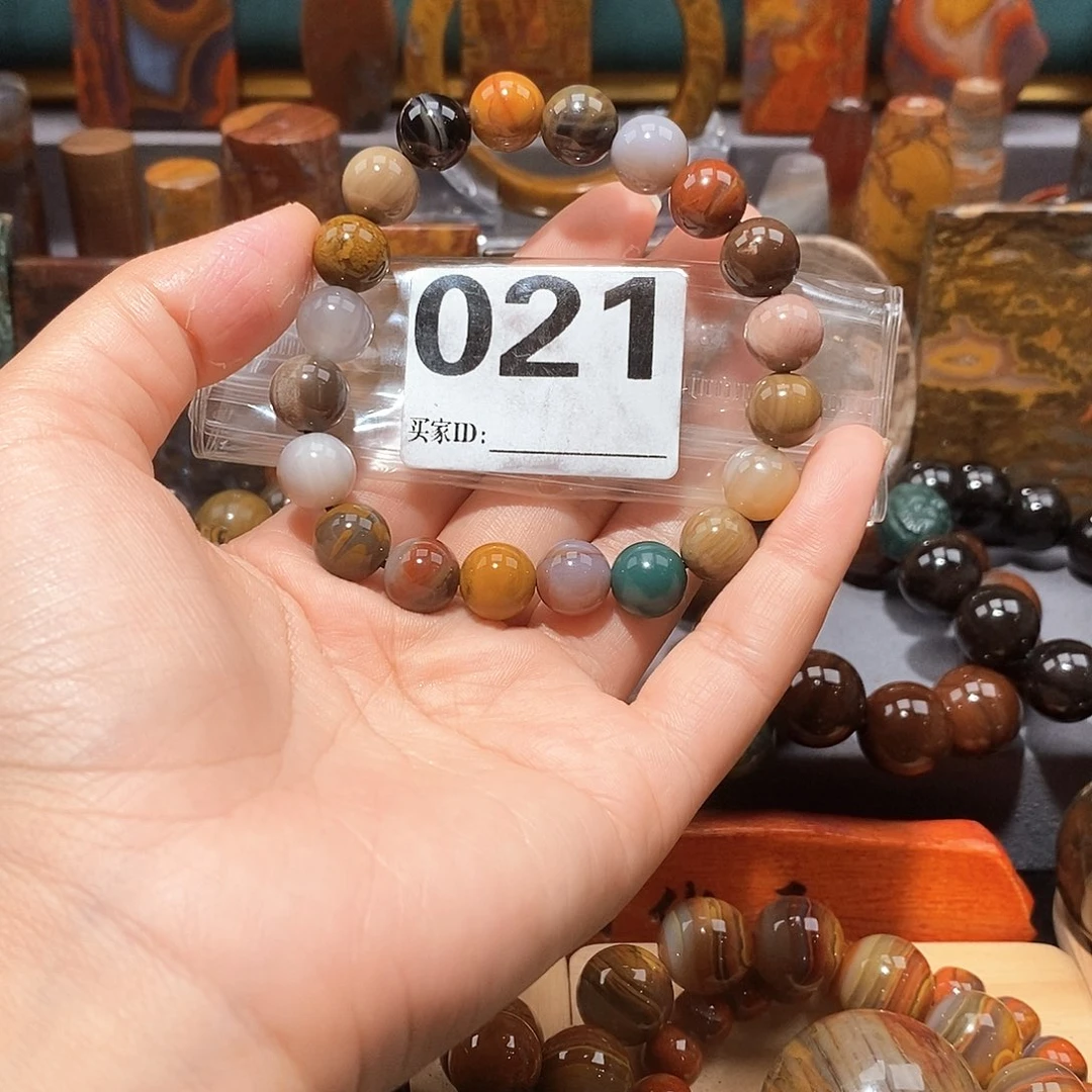 硅化玉天然北票硅化玉手串未镶嵌