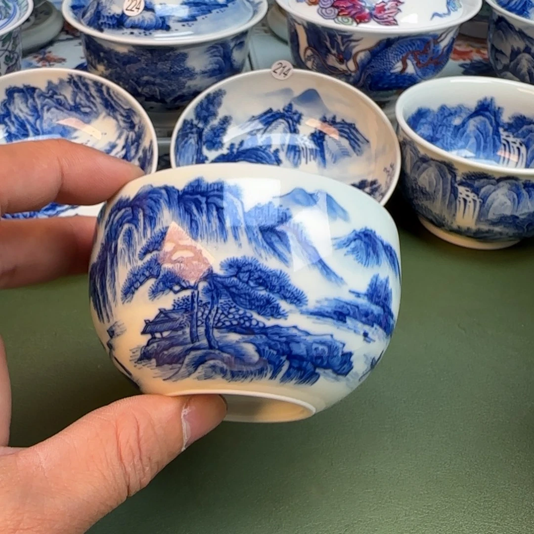 纯手工纯手绘茶具石头268