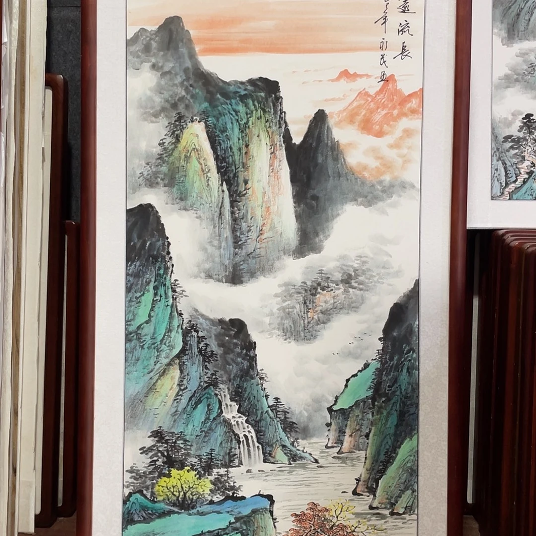 国画带框尺寸63*123厘米