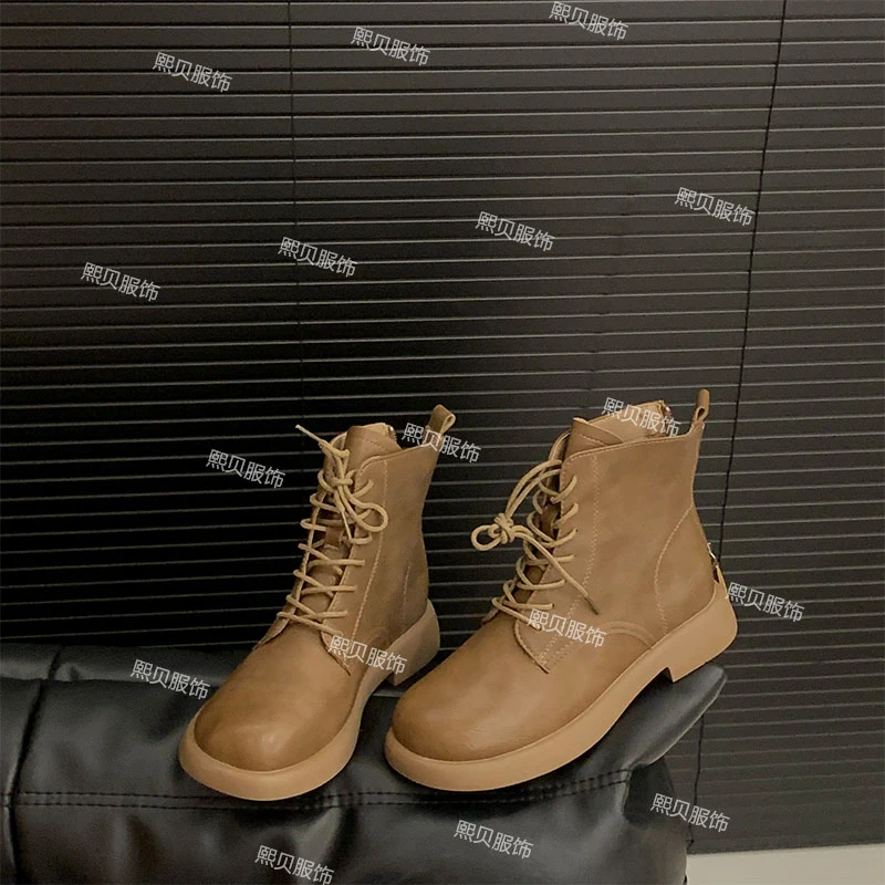 【浮浮款-只出不进】马丁靴秋季新款软底休闲小短靴 D8216