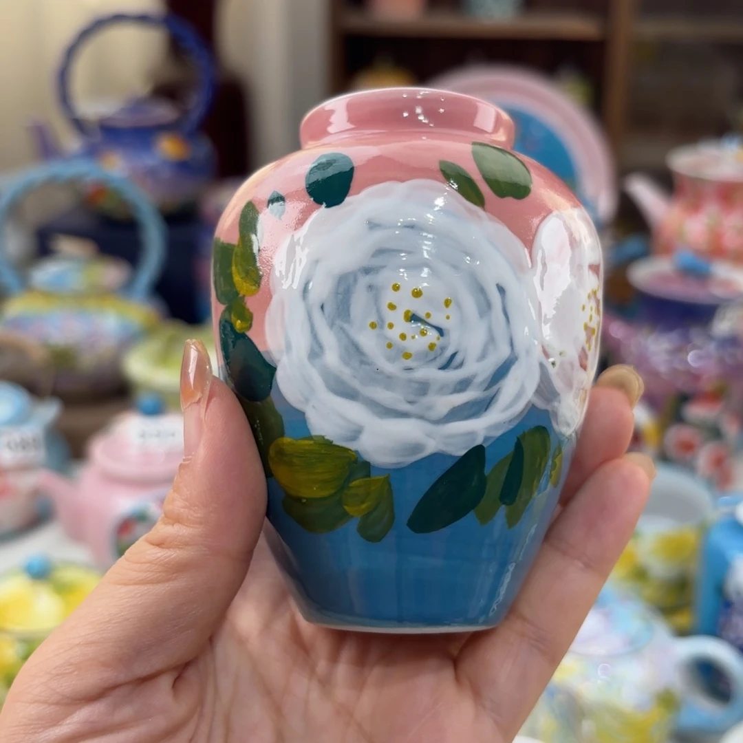 景德镇手绘高温釉下彩陶瓷茶具