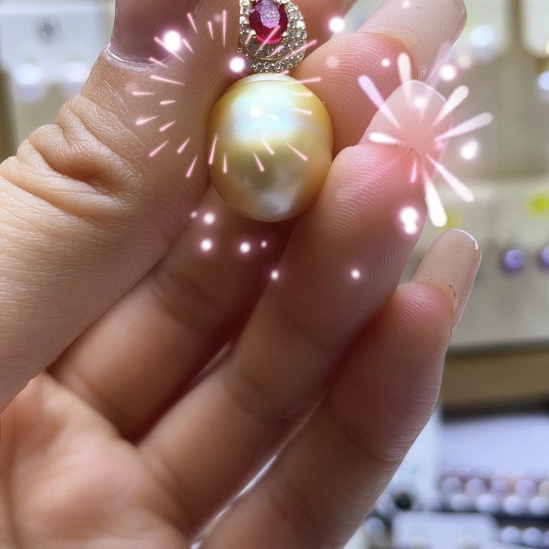 海水珍珠颈饰银S925镶嵌