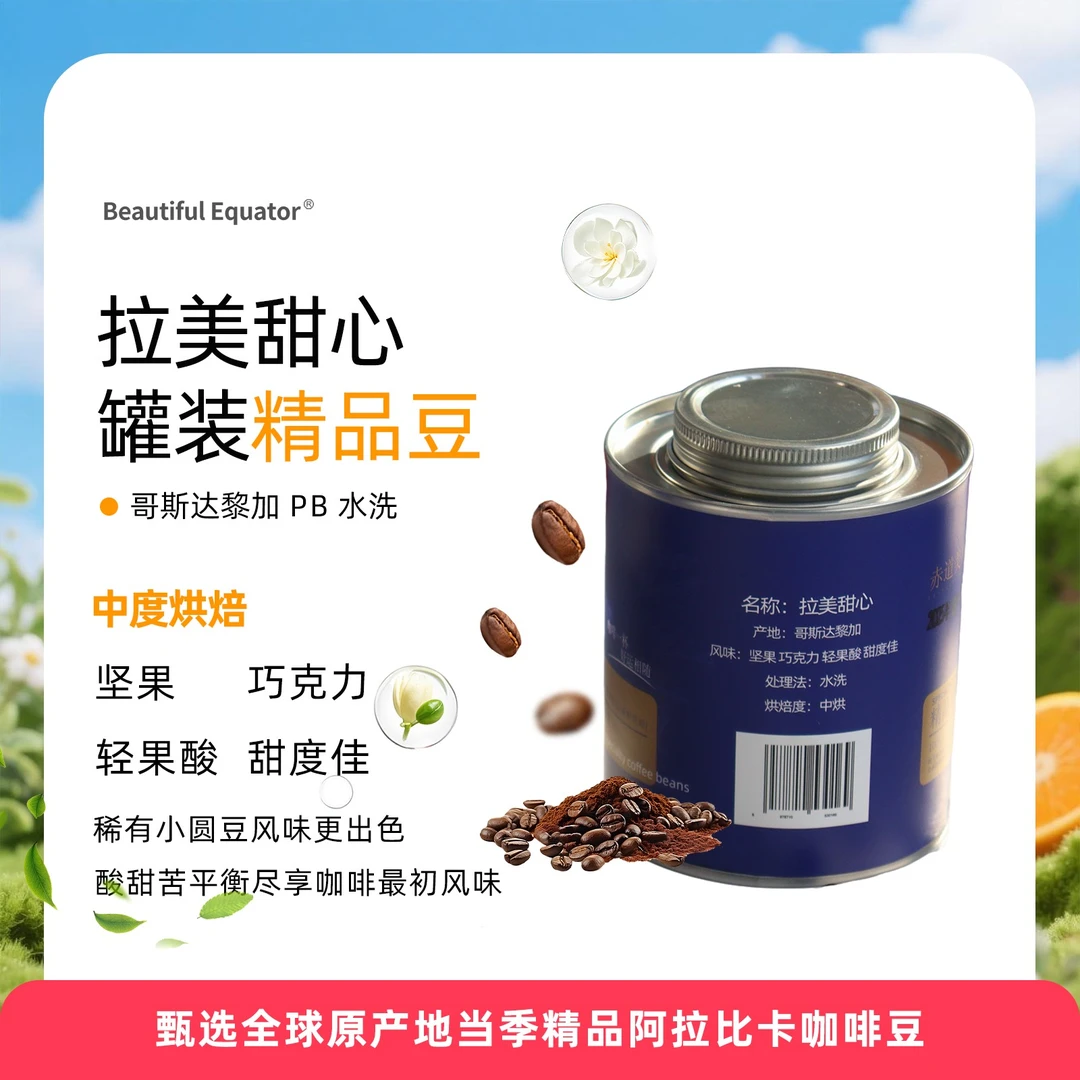 哥斯达黎加拉美甜心罐装 甜蜜坚果 BEAUTIFUL EQUATOR精品咖啡豆