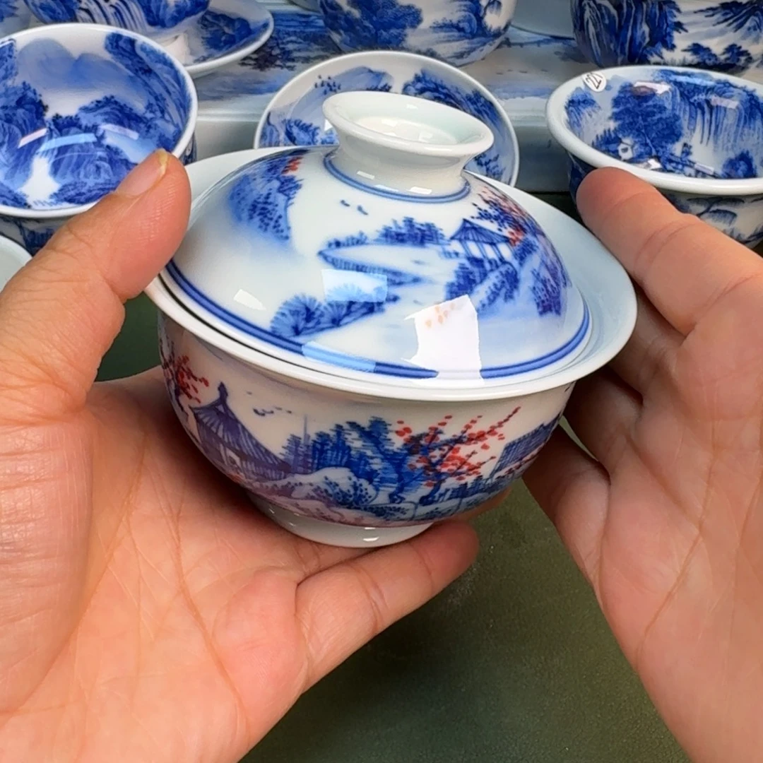 陶瓷景德镇纯手绘茶具圆圆243