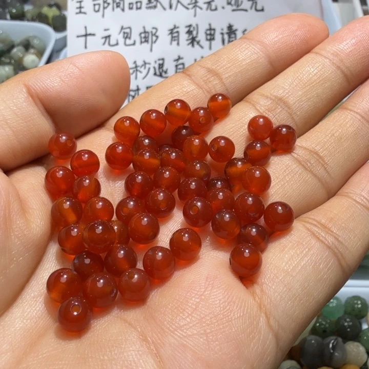 未镶嵌和田玉珠宝半成品卡六50颗