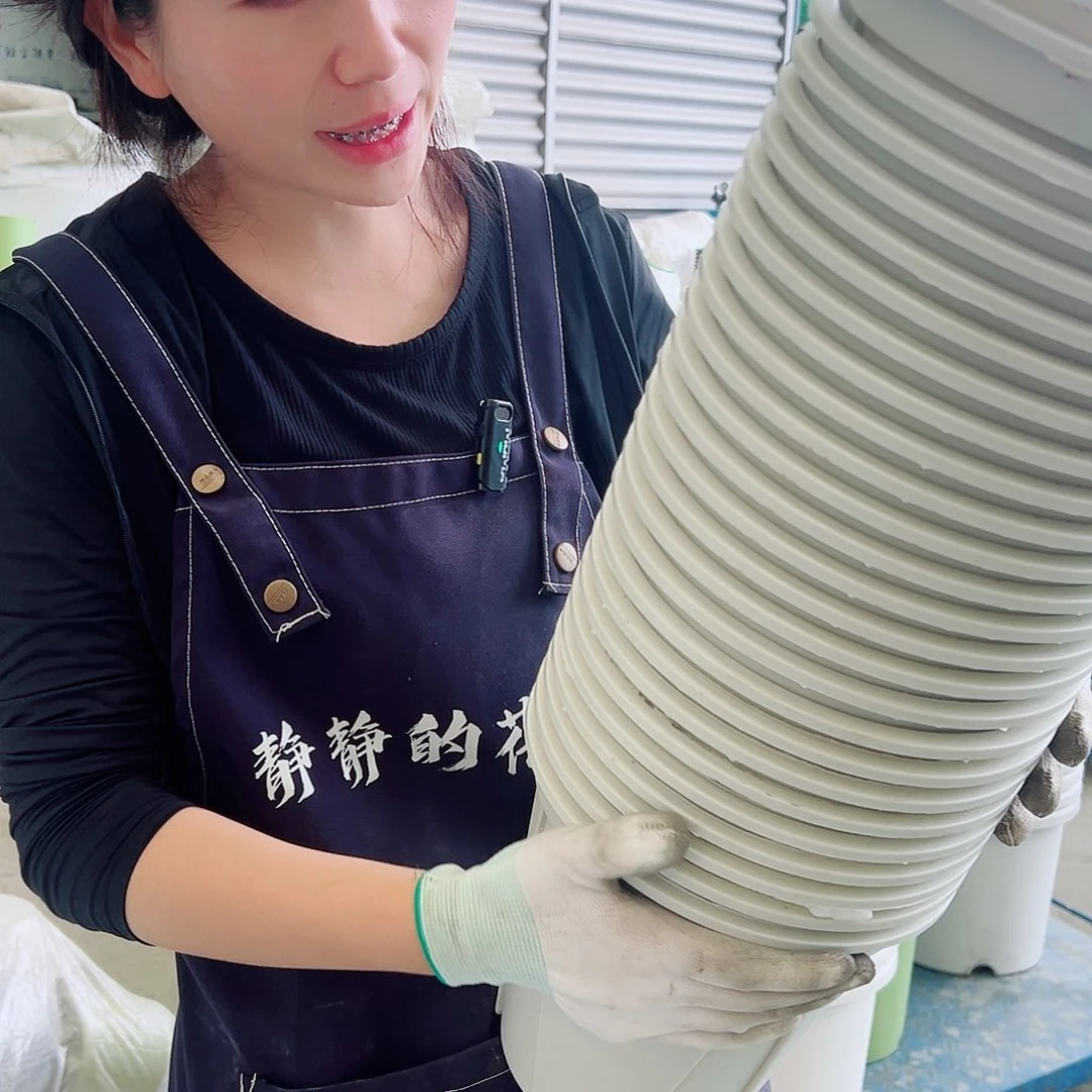 瑕疵青山盆4#米白10个无托