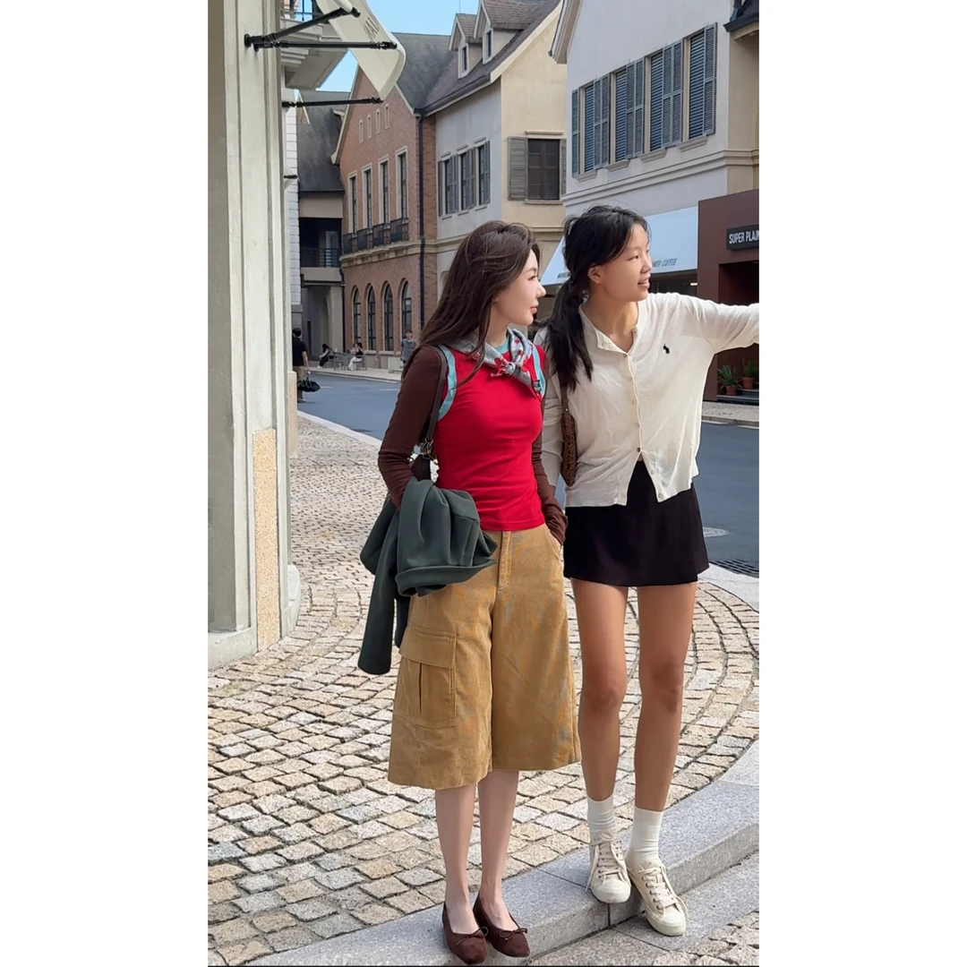 BOXUE “第二乐章”2025秋冬新款高级感拼色轻奢 T恤#250828T4268