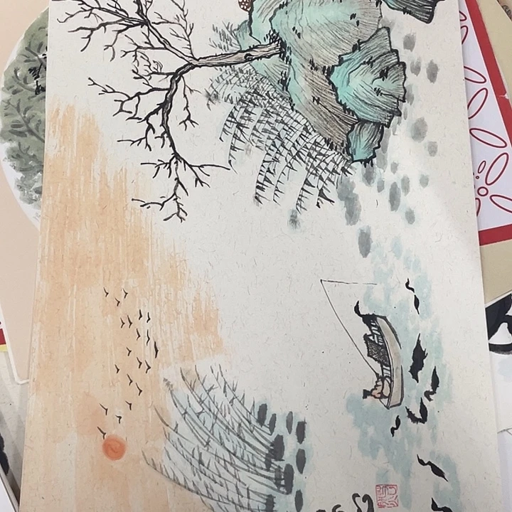 国画35-45卡纸作品艺