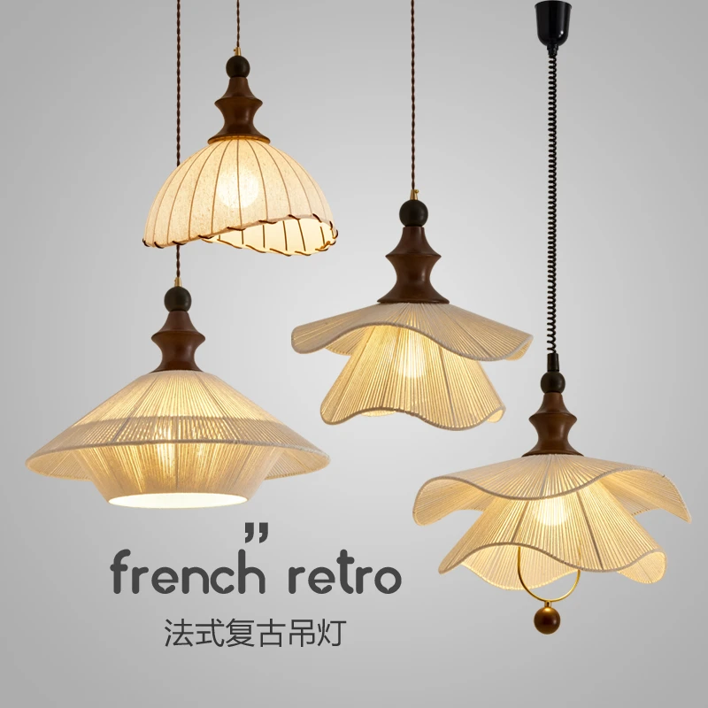 中古风吊灯法式复古餐厅灯圆形房间灯宋氏美学卧室灯禅意书房灯具