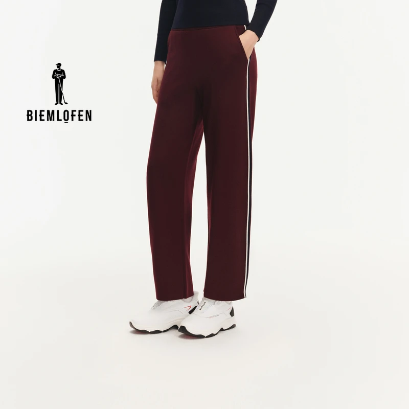 【哈佛联名】比音勒芬高尔夫2025秋季新款女士时尚长裤针织休闲裤