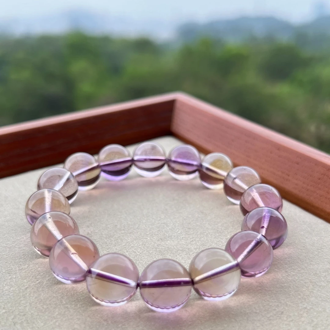 菁川*紫黄晶玻利维亚水晶 紫黄共生鸳鸯体 多样性发一