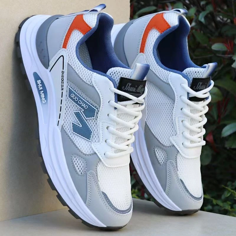 潮流百搭青少年鞋子男士夏季薄款透气防臭老爹鞋网面镂空鞋休闲鞋