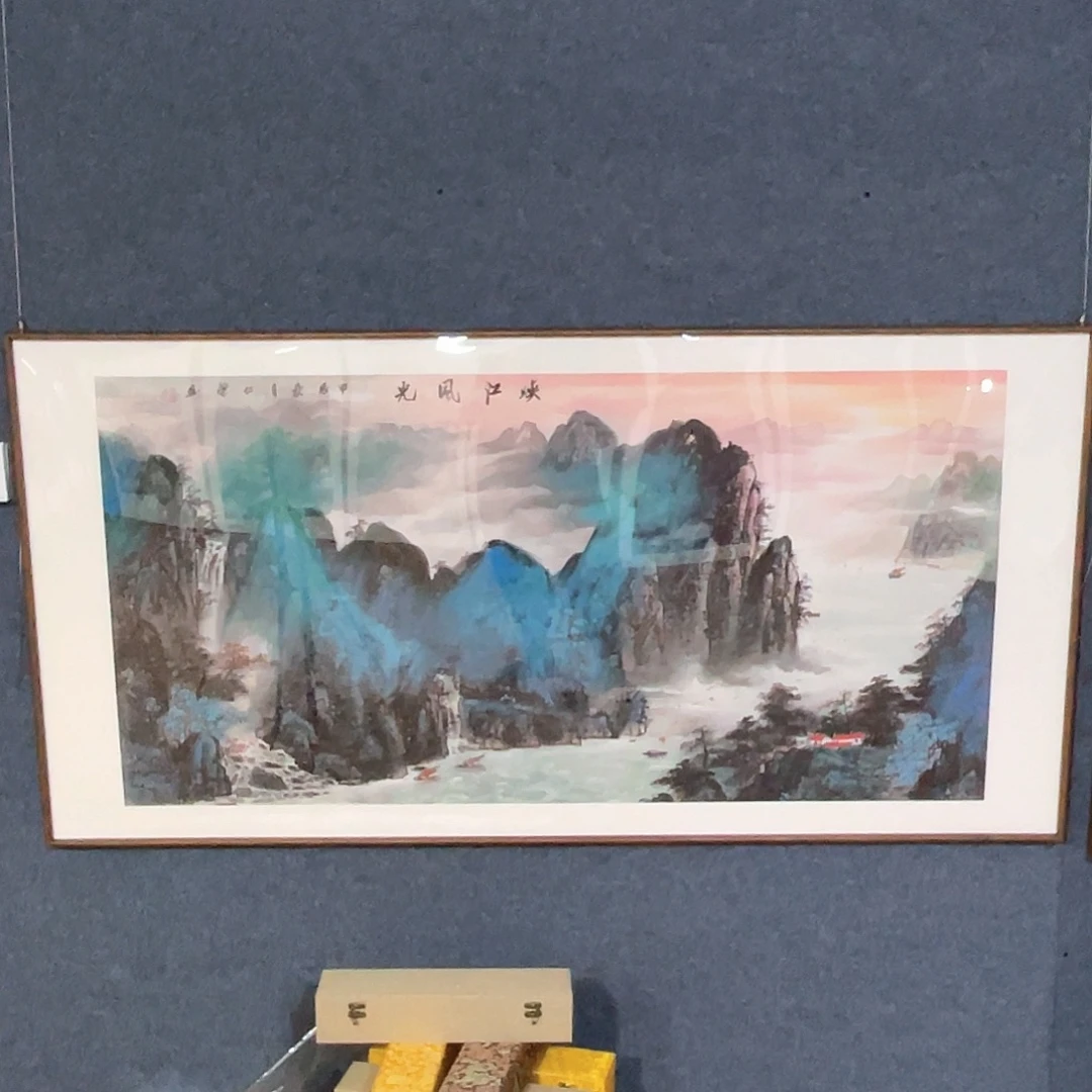 国画手绘画作品带框80/160