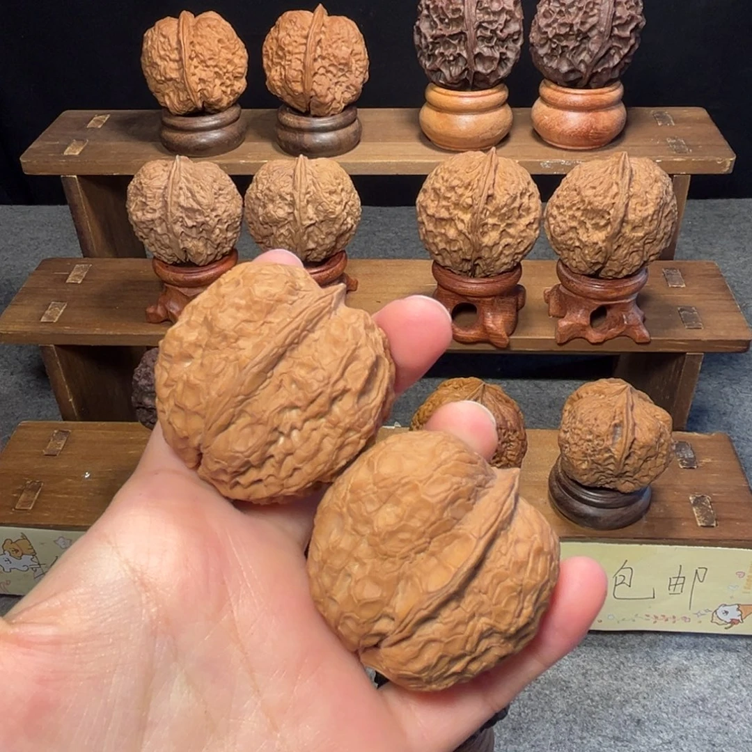 文玩核桃吊坠z桃心元宝45mm