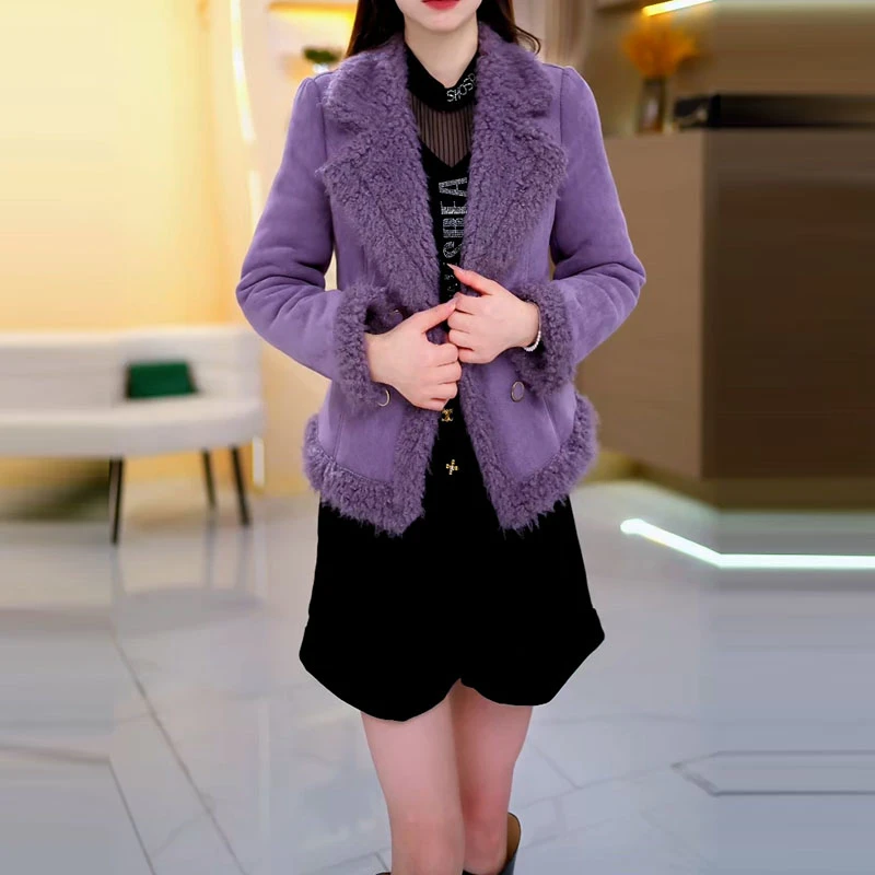 2025冬季新款A3602外套亮面休闲千鸟格简约秋冬短款修身常