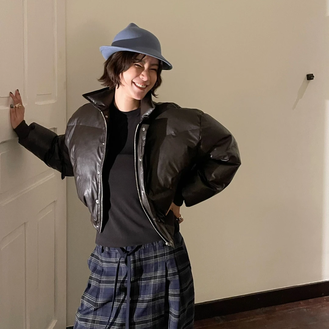 ETHOR PU羽绒夹克女25AW秋冬新款保暖纯色休闲百搭外套上衣IINC