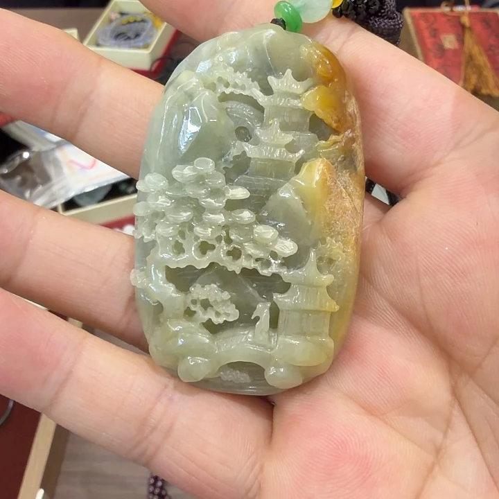 翡翠未镶嵌挂件翡翠