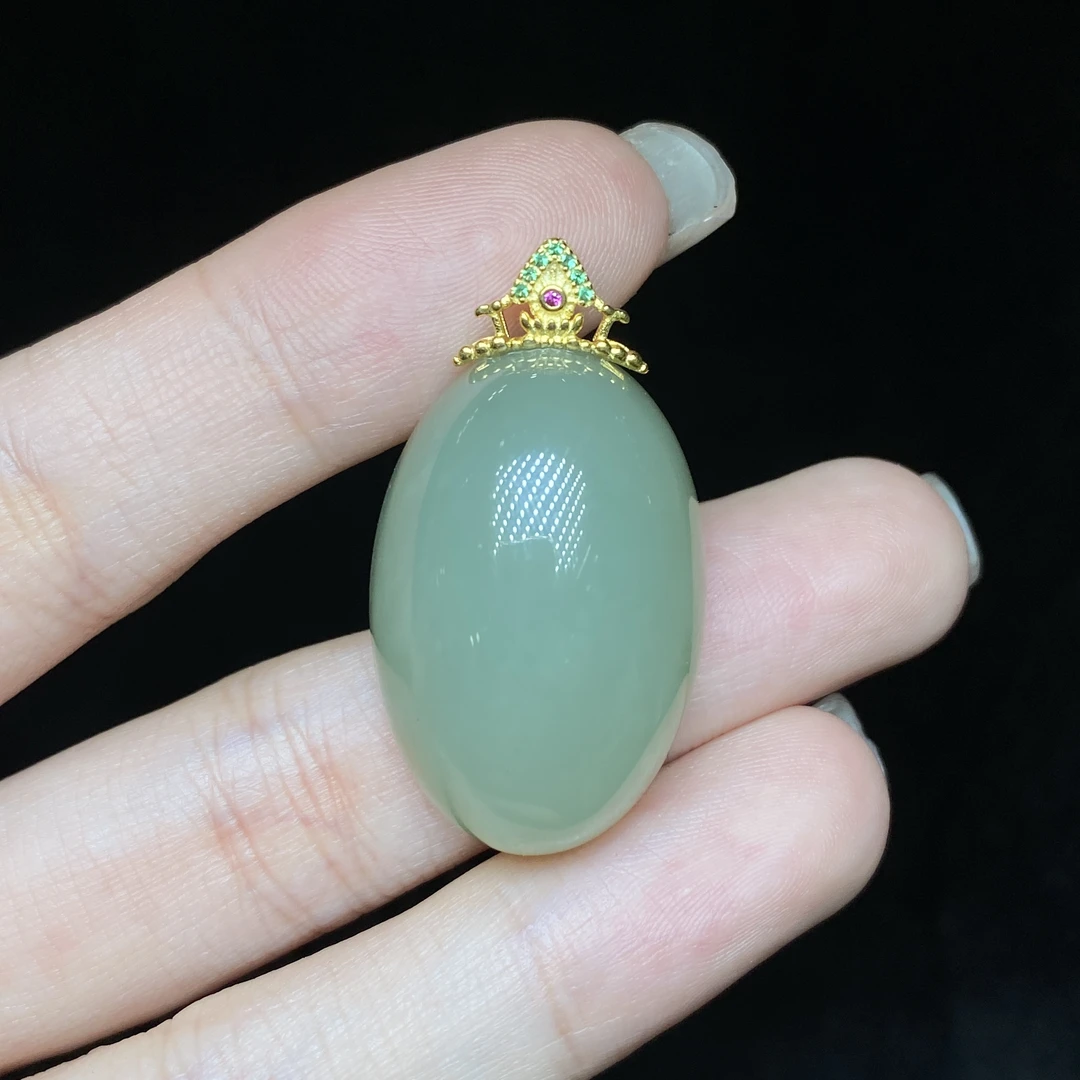 【小北好物】 和田玉吊坠约19*30mm带链【多样性发一】QH16X611