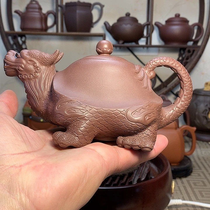 紫砂茶壶那*原矿紫砂壶