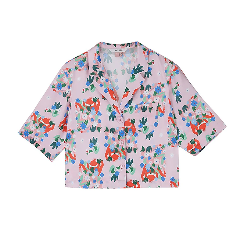 JUCY JUDY 时尚印花休闲衬衫 JJ1643-JVWS322DPK