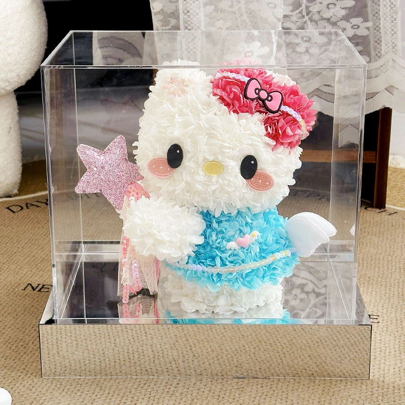 HelloKitty永生花KT可爱猫摆件礼盒送女友闺蜜告白圣诞节生日礼物