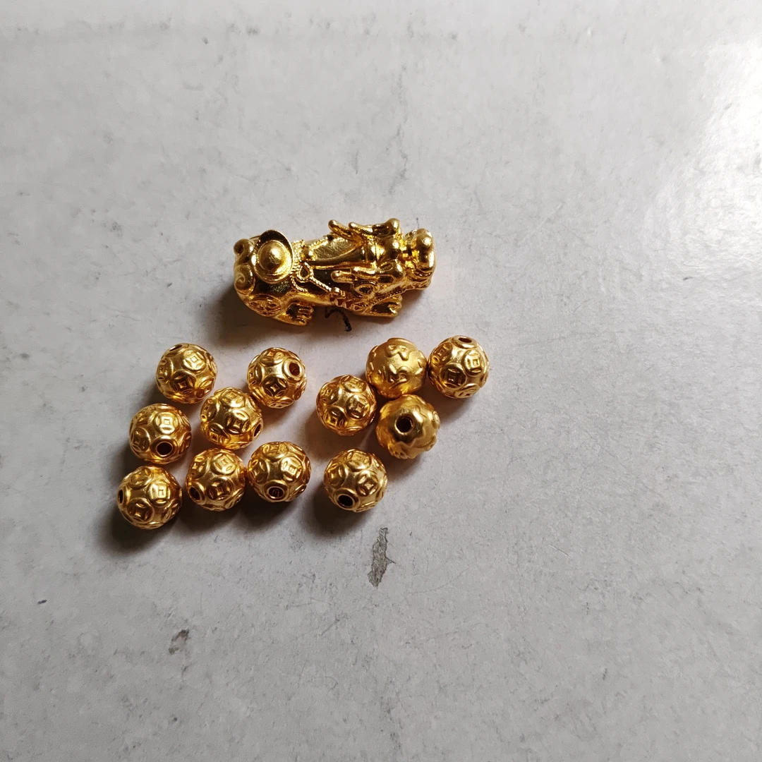 金元宝足金999貔貅珠子首饰