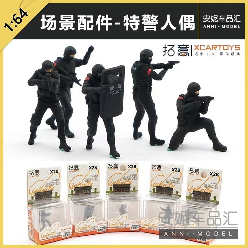 1:64  交通 消防员急救车120 仿真人偶拓意