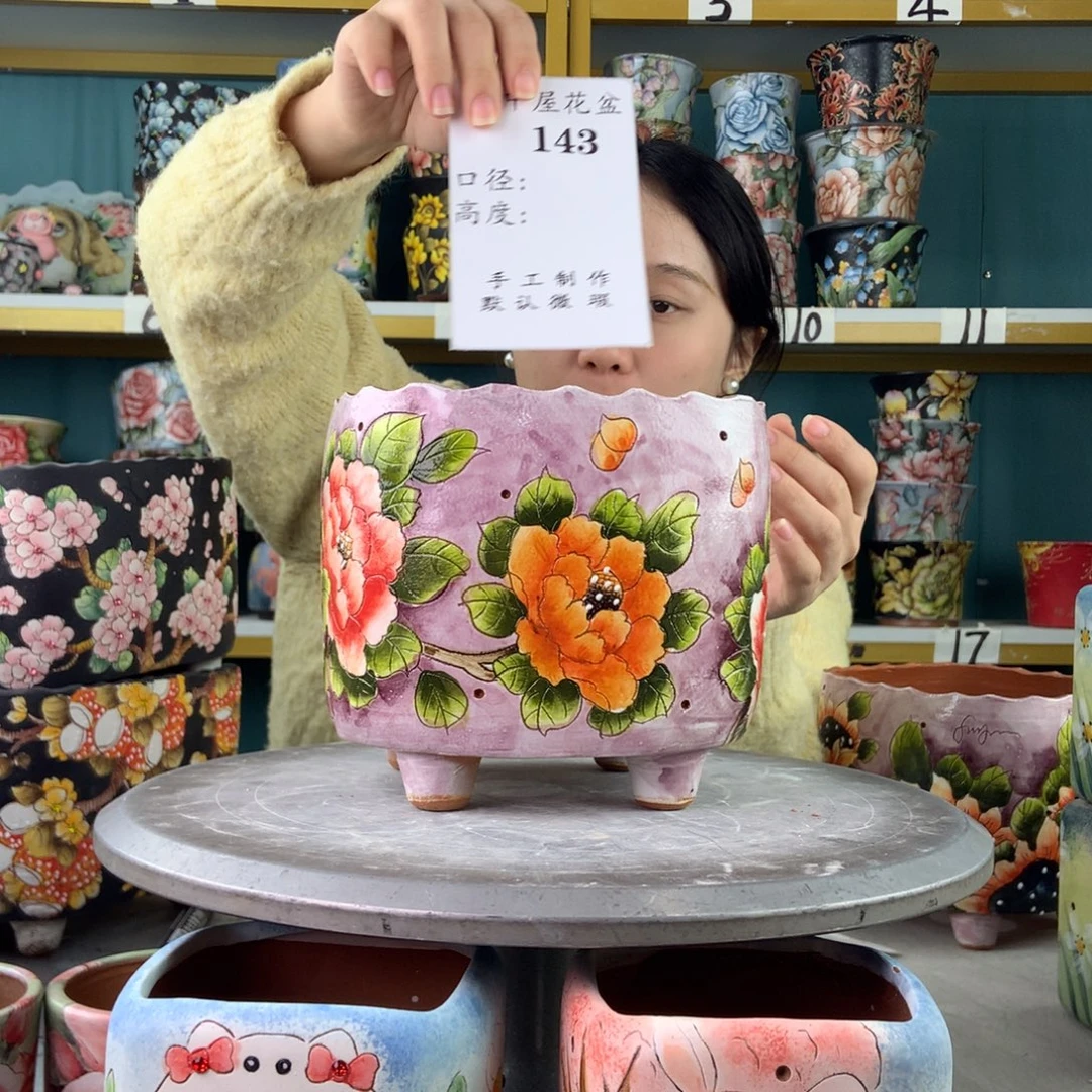 *****陶景德镇手工花盆143