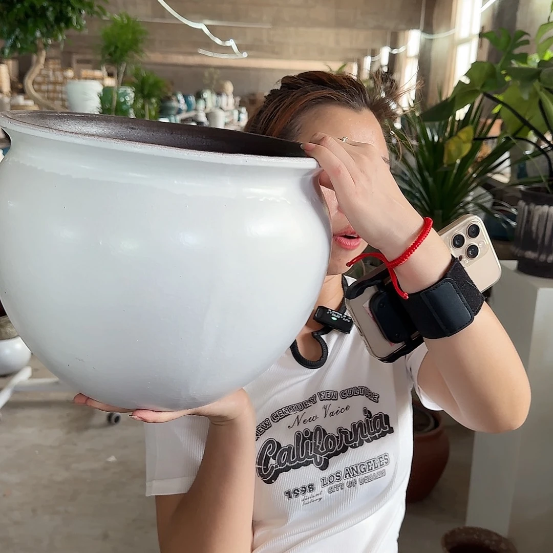 紫砂花盆王嫂花盆0919-148高25口30