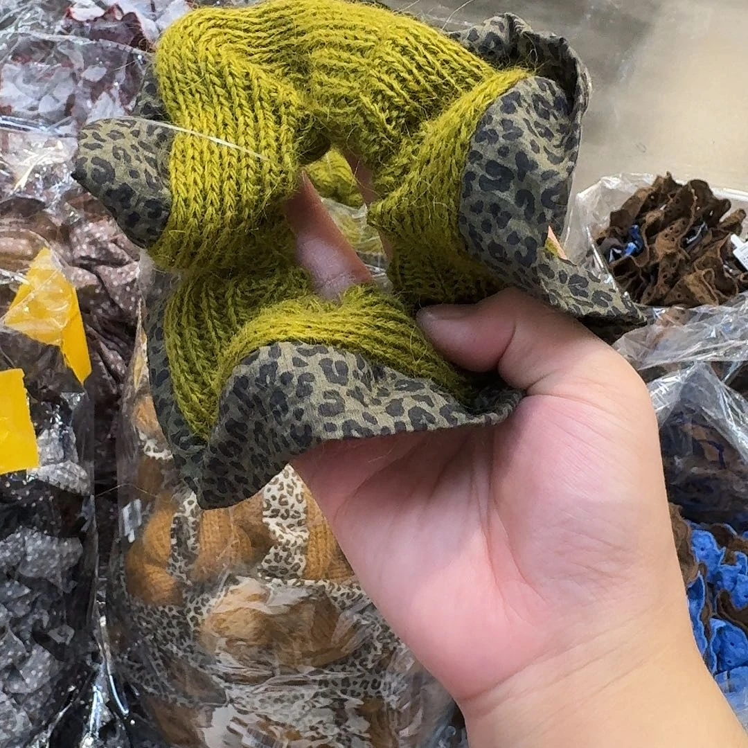 非金属绿色马海毛豹纹
