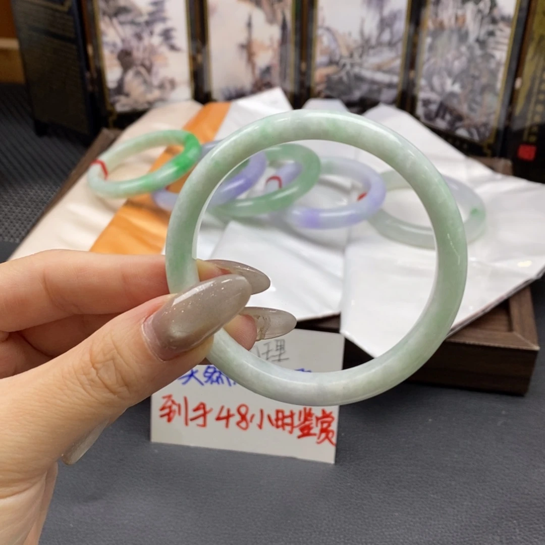 翡翠未镶嵌手镯53-55