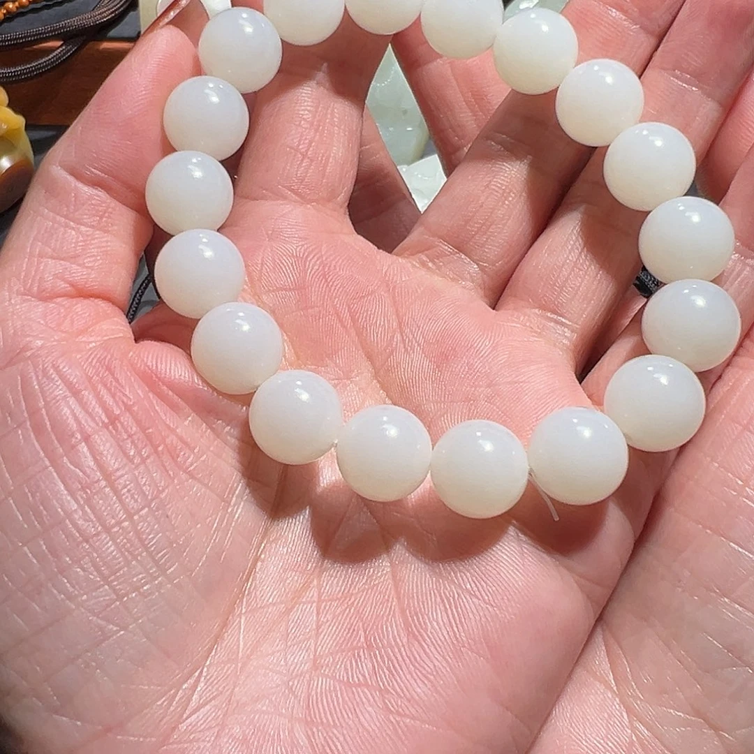 净***心和田玉未镶嵌手串