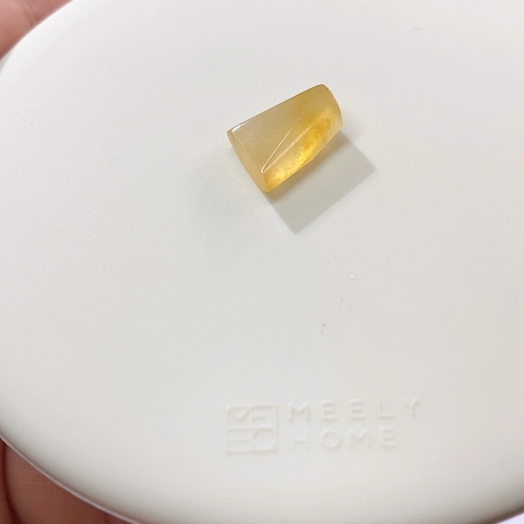 翡翠裸石高冰黄随行