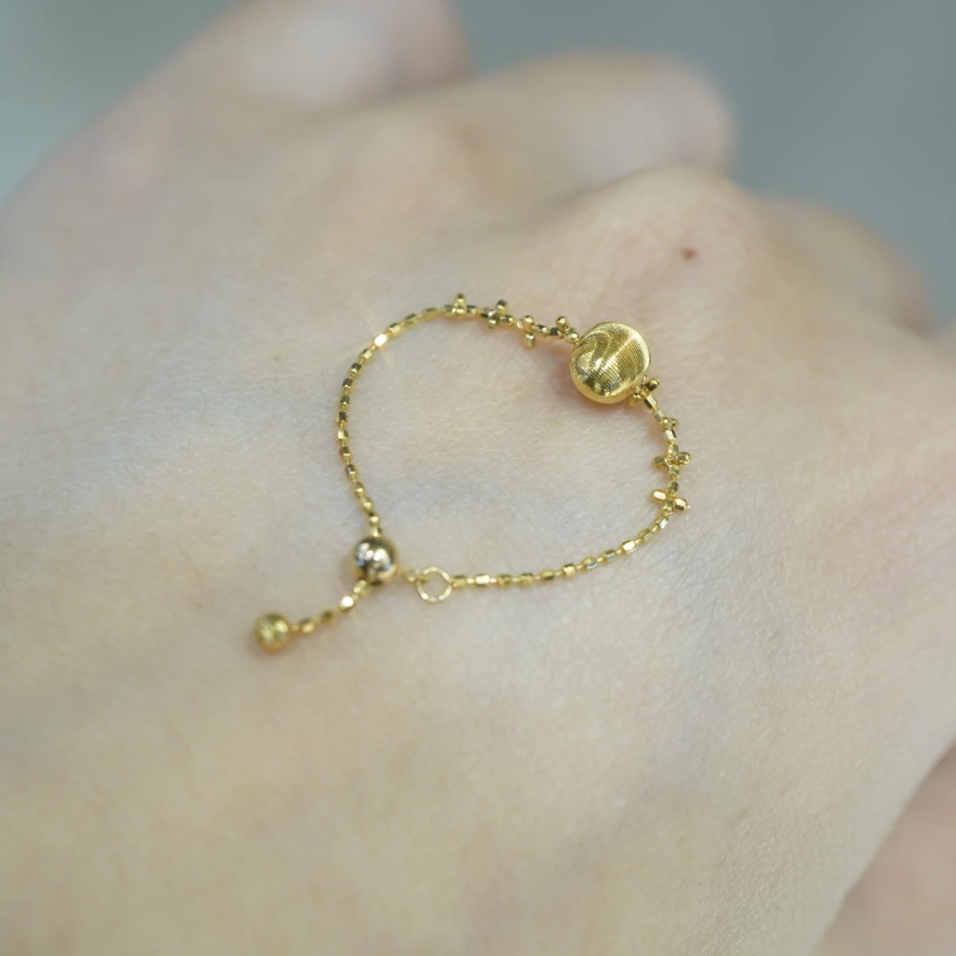 【宝曼珠宝】18K金爆闪猫眼珠链条配件  不限手围