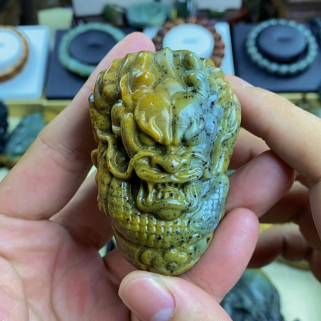 岫岩河磨玉（透闪石质玉）手把未镶嵌