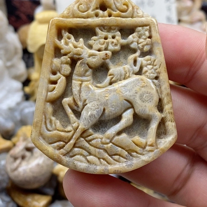 颈饰未镶嵌硅化珊瑚（珊瑚玉）用****1