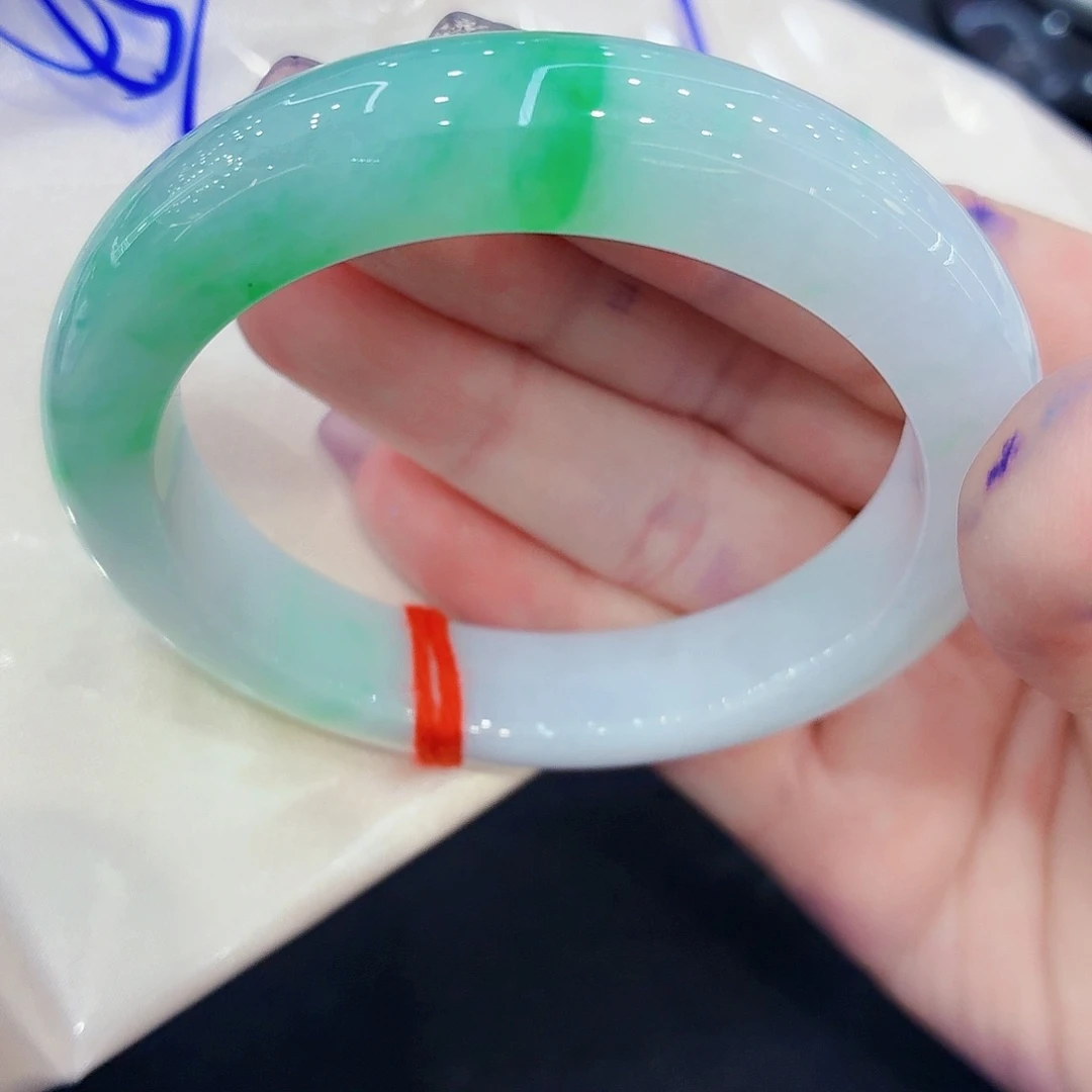 未镶嵌手镯翡翠天然缅甸翡翠手镯56/55