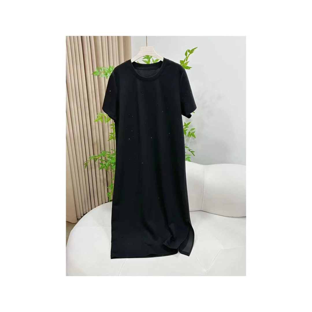 【断码福利】夏季慵懒时尚百搭烫钻显瘦连衣裙81608