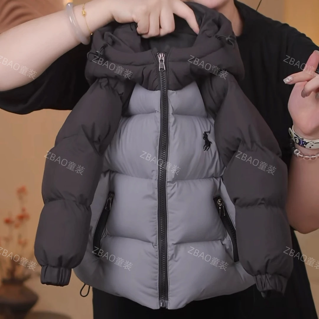 【珍宝推荐】儿童冬季韩版棉服男童保暖外套加厚连帽棉服宝宝衣服