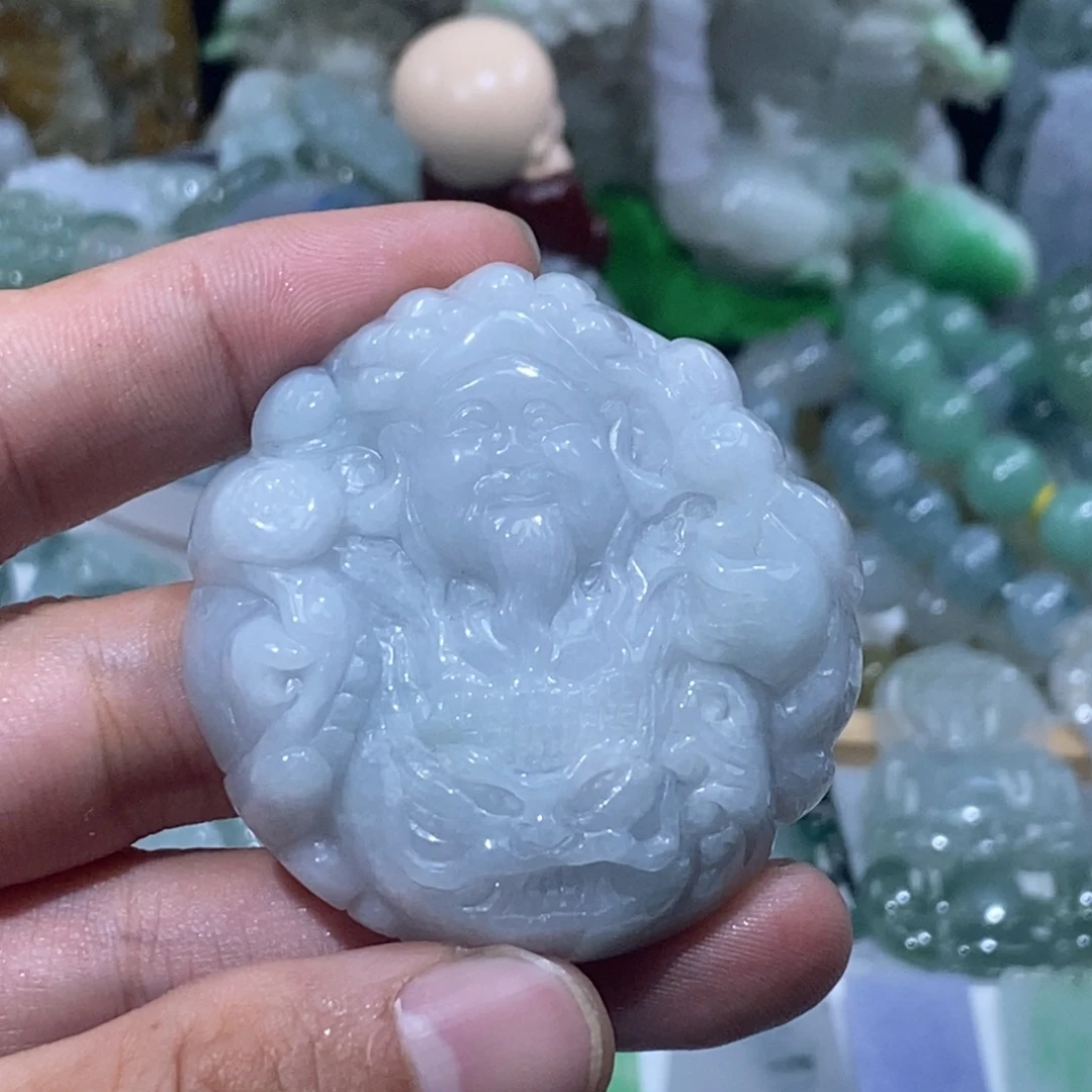 翡翠未镶嵌吊坠(不含链)财神