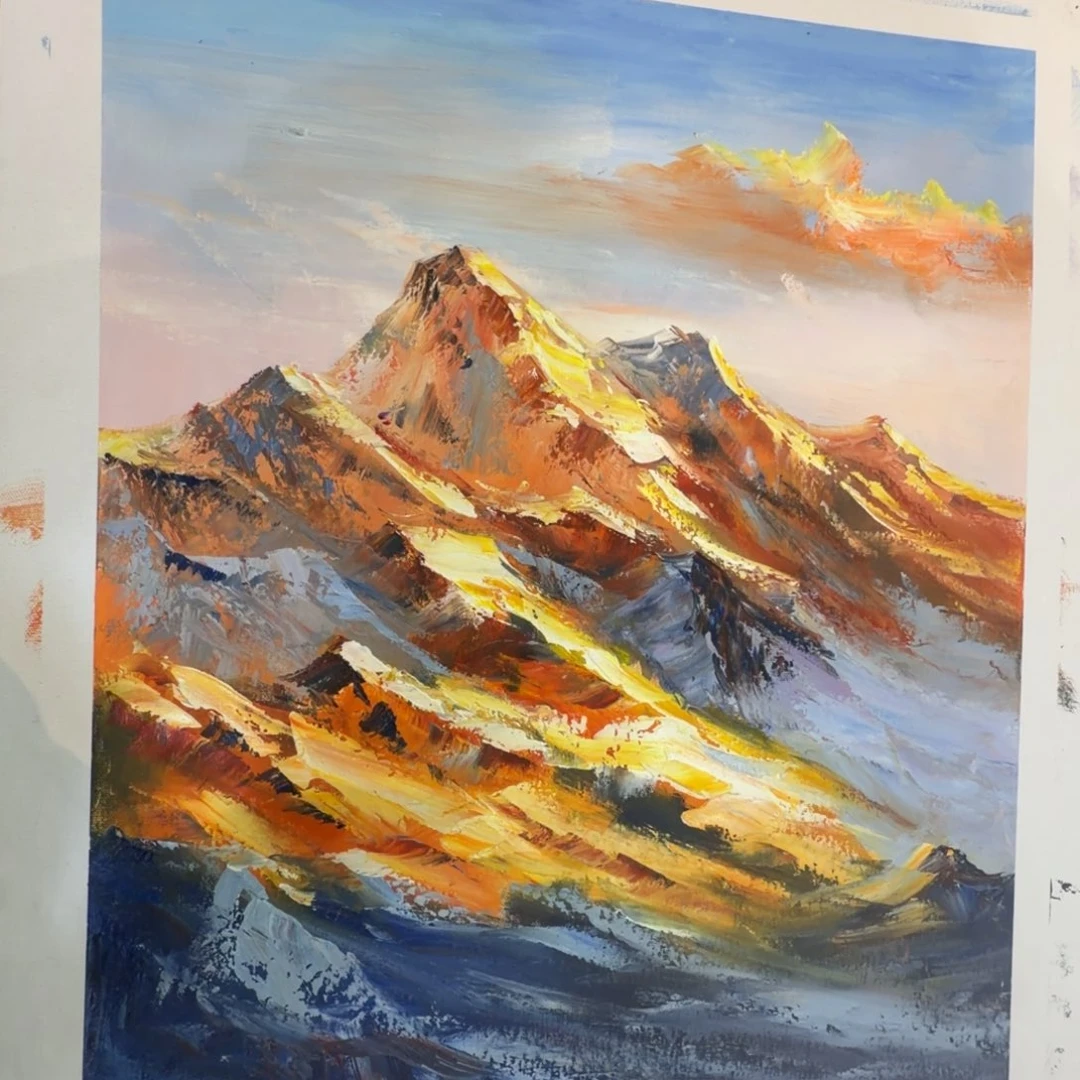 油画加油加油努力加油努力