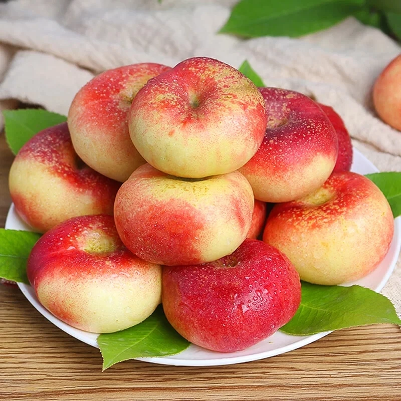【顺丰/京东】山东纽扣蟠桃脆甜可口桃子新鲜水果