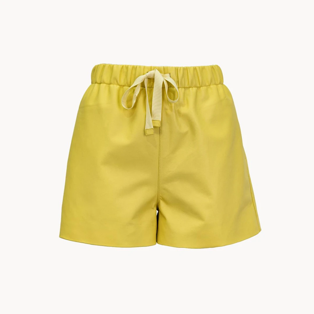 THE EASE减龄皮裤西班牙进口小羊皮经典百搭短裤YP26047