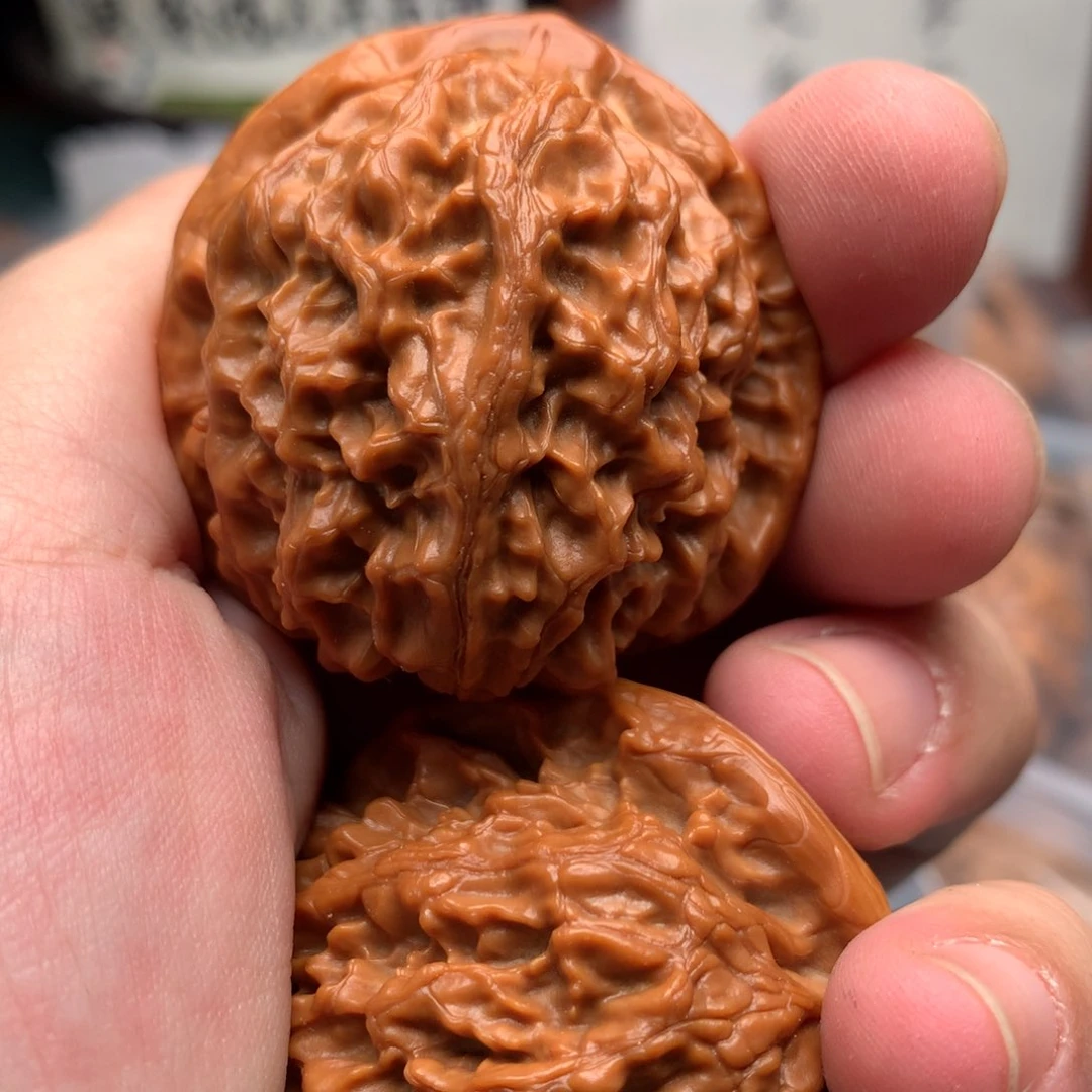 把件文玩核桃一*口金麒麟36